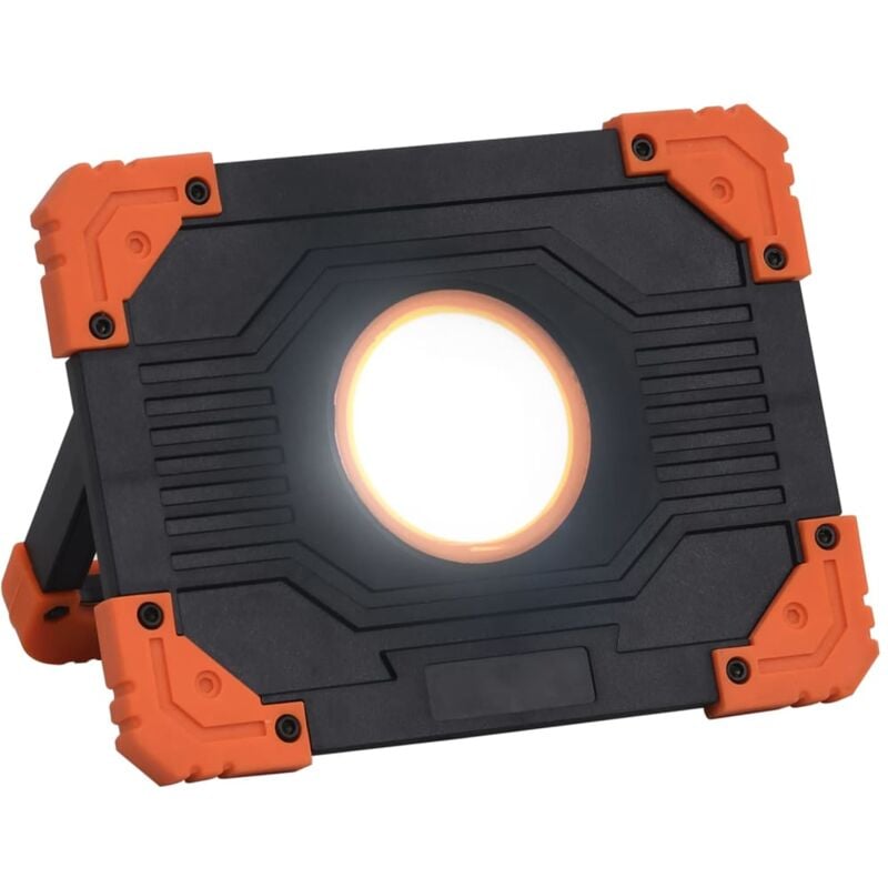 Projecteur à led portable abs 10 w Blanc froid The Living Store Noir