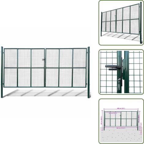 The Living Store Puerta de jardín de malla 400x175 cm - Puerta de malla