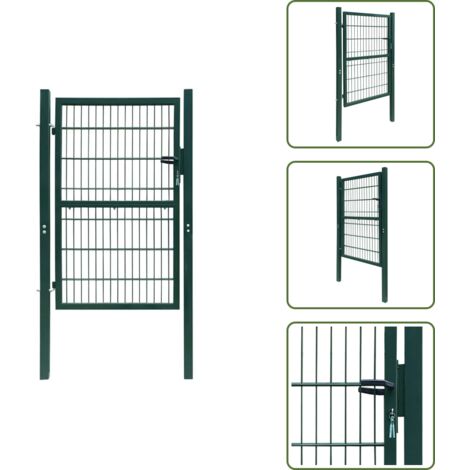 The Living Store Puerta de valla 2D (individual) Verde 100x120 cm - Puerta de jardín