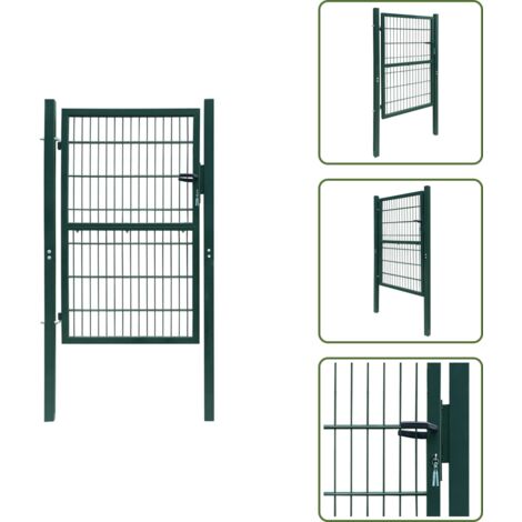 The Living Store Puerta de valla 2D (individual) Verde 100x180 cm - Puerta de jardín