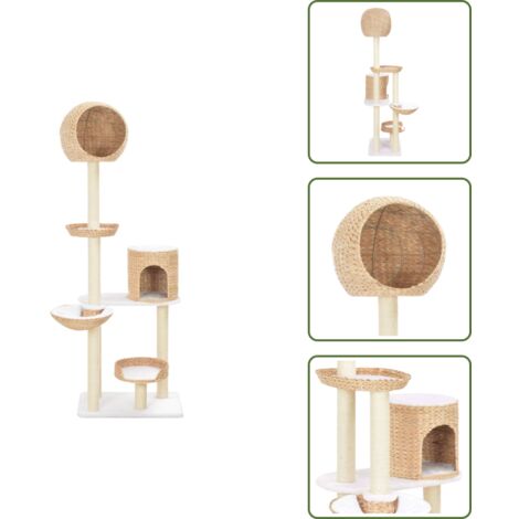 The Living Store Rascador para gatos de hierba marina con poste de sisal - Poste de sisal