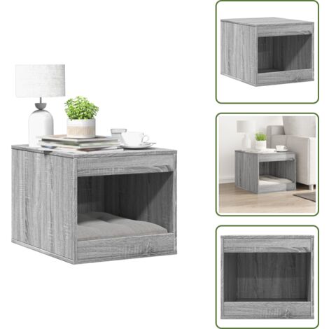 The Living Store Recinto Lettiera Gatti Grigio Sonoma 47x59x42 cm in Truciolato - Lettiera per gatti