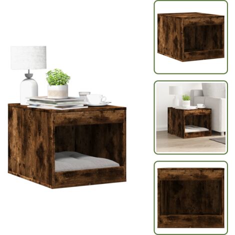 The Living Store Recinto Lettiera Gatti Rovere Fumo 47x59x42 cm in Truciolato - Recinto per gatti
