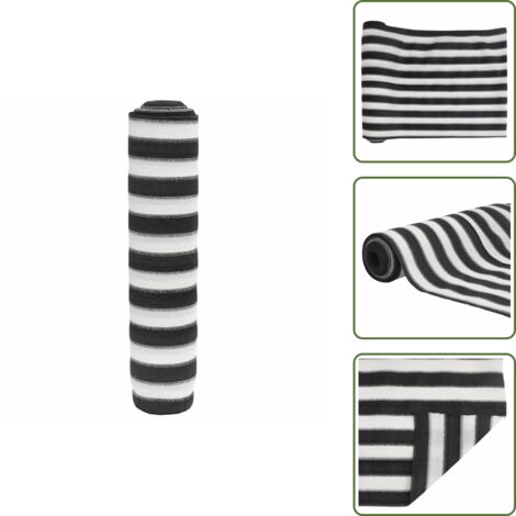 The Living Store Red de privacidad HDPE gris antracita y blanco 2x25 m 150 g/m² - Red de HDPE