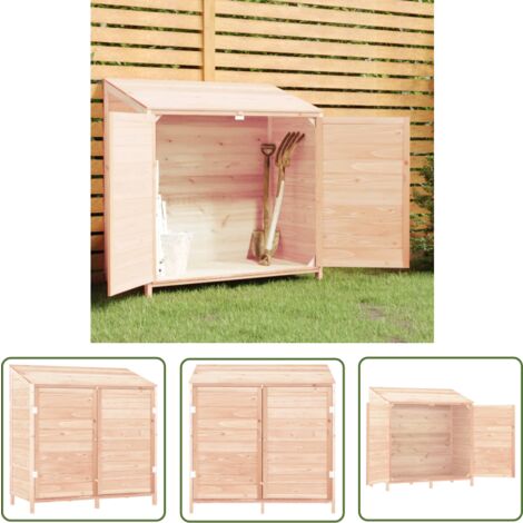 The Living Store Remise de jardin 102x52x112 cm Bois de sapin solide - Abris De Jardin - Abri De Jardin Bois - Remise De Jardin - Cabane De Jardin - Rangement Exterieur