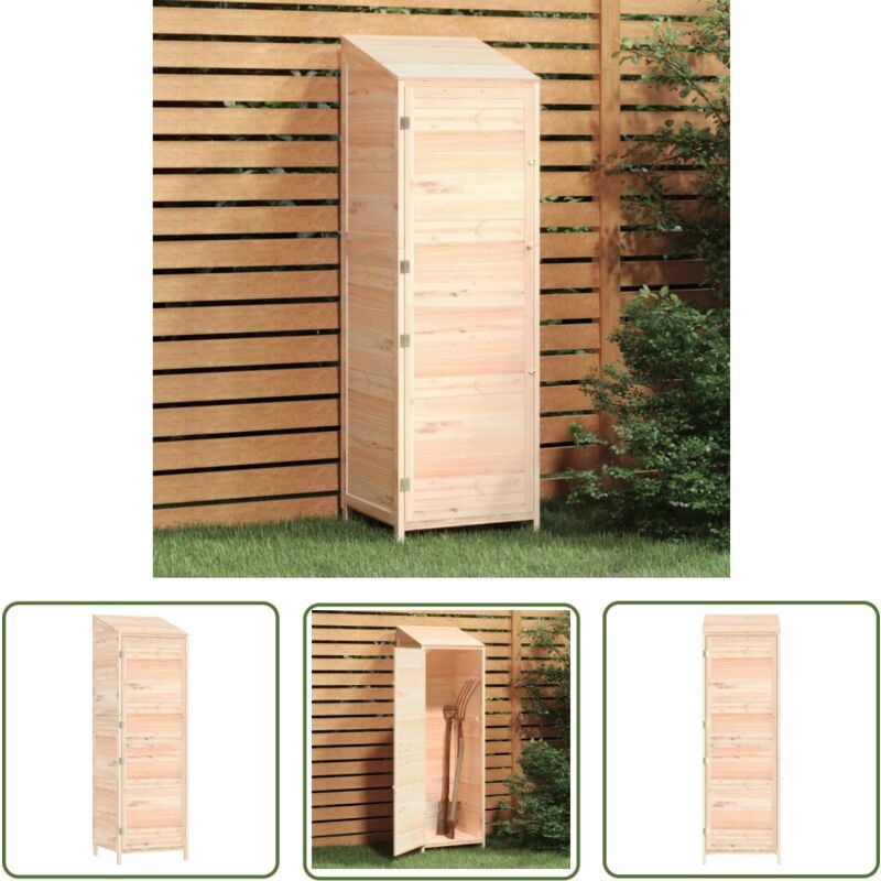 The Living Store - Remise de jardin 55x52x174,5 cm Bois de sapin solide - Abris De Jardin - Abri De Jardin Bois - Remise De Jardin - Cabane De Jardin
