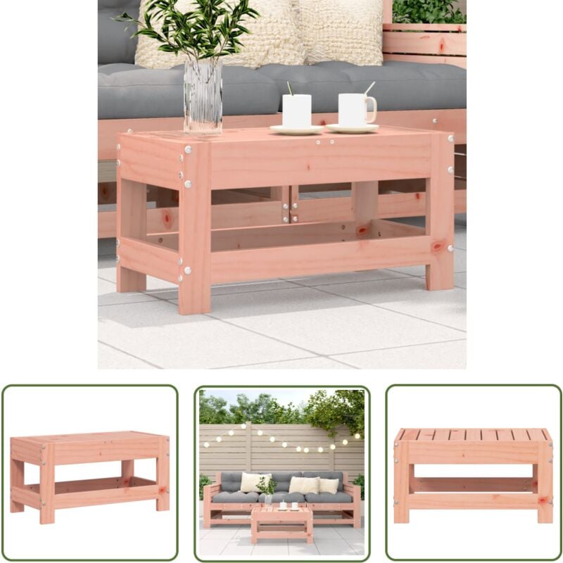 The Living Store - Repose-pied de jardin 62x30x32 cm bois massif de douglas - Repose Pied Jardin - Fauteuil Jardin - Mobilier Jardin - Meubles