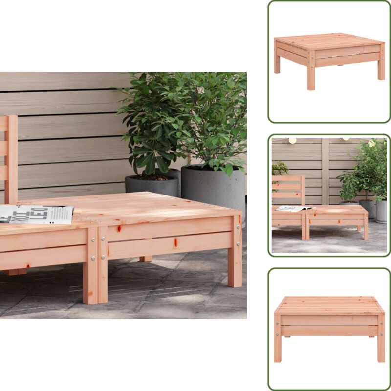 The Living Store - Repose-pied de jardin massif de douglas - Pouf Extérieur - Mobilier De Jardin - Chaise Lounge - Relax - Bois De Douglas