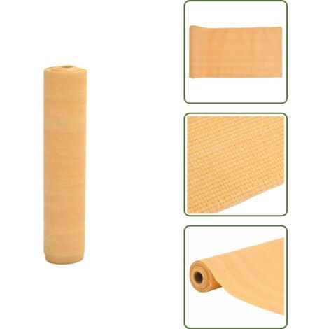The Living Store Rete per Privacy Sabbia 1,2x10 m in HDPE 195 g/m² - Rete per balcone