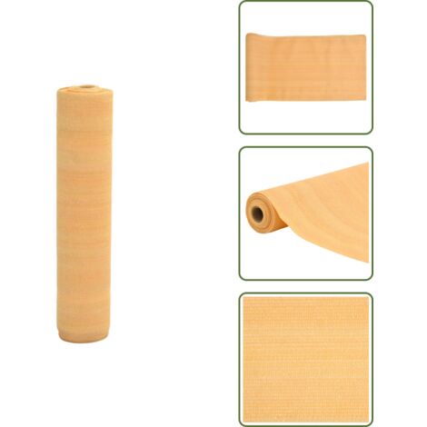 The Living Store Rete per Privacy Sabbia 1x10 m in HDPE 150 g/m² - Rete per balcone
