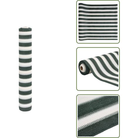 The Living Store Rete per Privacy Verde e Bianco 1,8x25 m in HDPE 195 g/m² - Rete per balcone