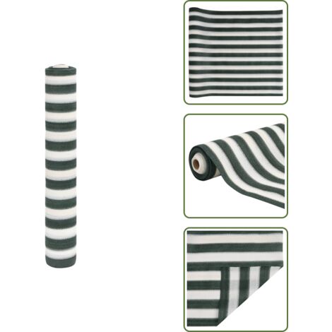 The Living Store Rete per Privacy Verde e Bianco 2x10 m in HDPE 150 g/m² - Rete hdpe