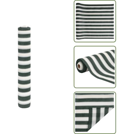 The Living Store Rete per Privacy Verde e Bianco 2x25 m in HDPE 150 g/m² - Rete per balcone