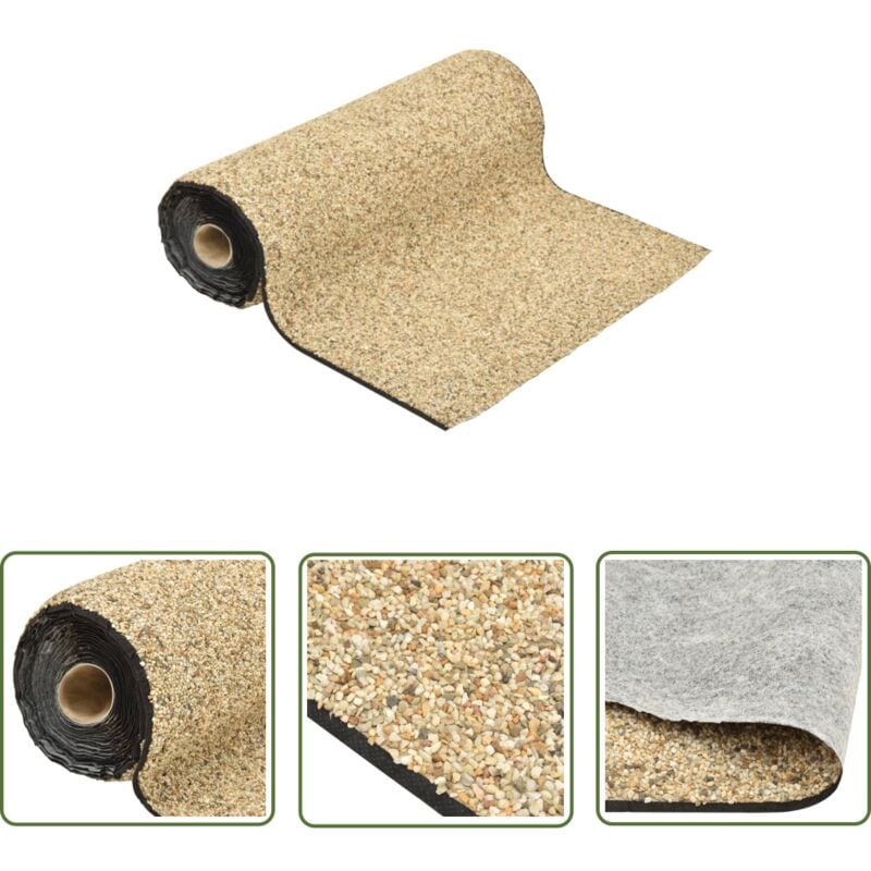 Revêtement de pierre sable naturel 200x60 cm - Revêtement De Pierre - Décoration De Jardin - Étang Artificiel - Liner D'étang - Rocaille - The Living