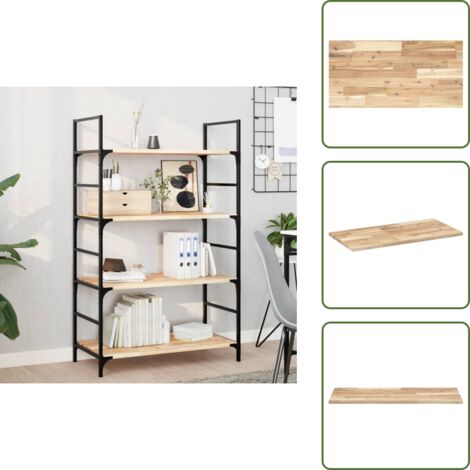 The Living Store Ripiano a Parete 100x40x2 cm Legno Massello Acacia Non Trattato - Ripiano in legno
