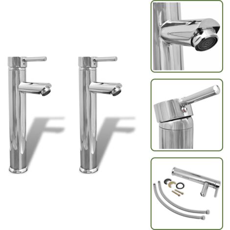 The Living Store Rubinetti Miscelatori da Bagno 2 pz Cromati - Miscelatore da bagno