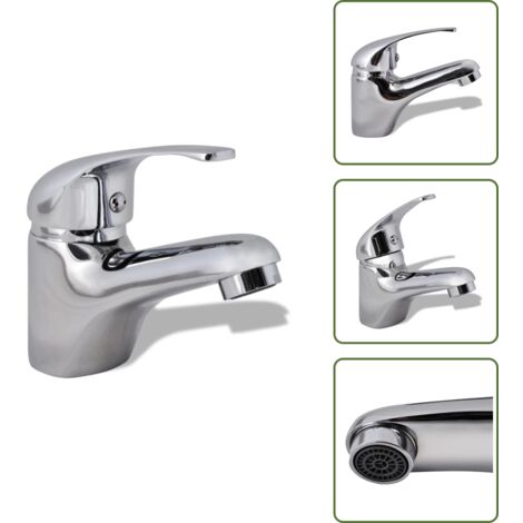 The Living Store Rubinetto Miscelatore da Lavandino Cromo - Miscelatore da bagno