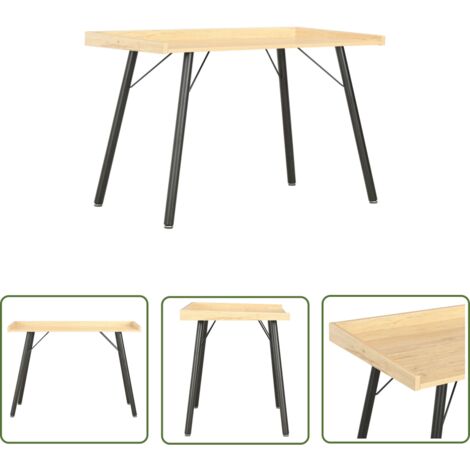 The Living Store Schreibtisch Eiche 90×50×79 cm - Schreibtisch - Eiche Optik - Schwarzer Schreibtisch - Home Office Möbel - Bürostuhl