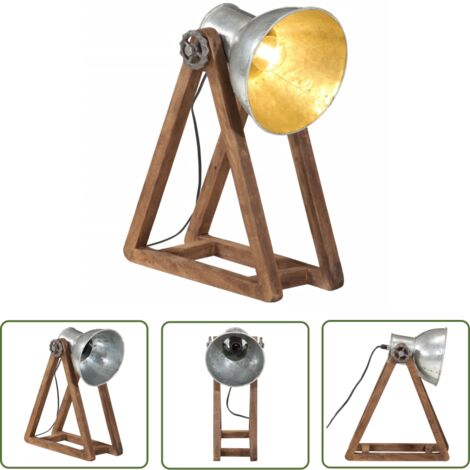 The Living Store Schreibtischlampe 25 W Vintage-Silbern 30x17x40 cm E27 - Vintage-Lampe - Industrielampen - Schreibtischleuchte - Tischlampe - Metalllampe
