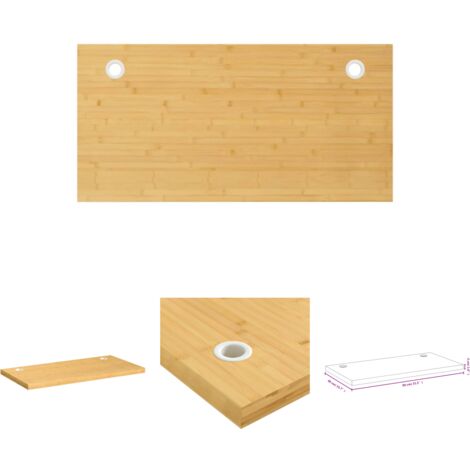 The Living Store Schreibtischplatte 80x40x4 cm Bambus -  Schreibtischteile & -zubehör