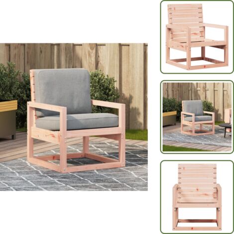 The Living Store Sedia da Giardino 57,5x63x76 cm in Legno Massello di Douglas - Sedia da giardino Douglas