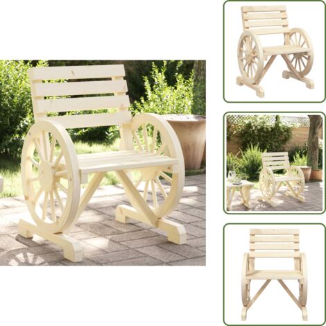 The Living Store Sedia da Giardino 58x58x78,5 cm in Legno Massello di Abete - Sedia da esterno