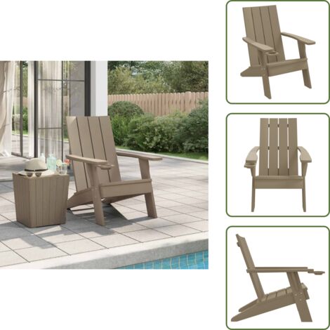 The Living Store Sedia da Giardino Marrone Chiaro 75x88,5x89,5 cm Polipropilene - Polipropilene