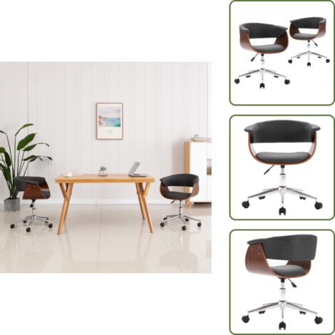 The Living Store Sedie da Pranzo Girevoli 2 pz Grigie in Tessuto - Sedie da pranzo ergonomiche
