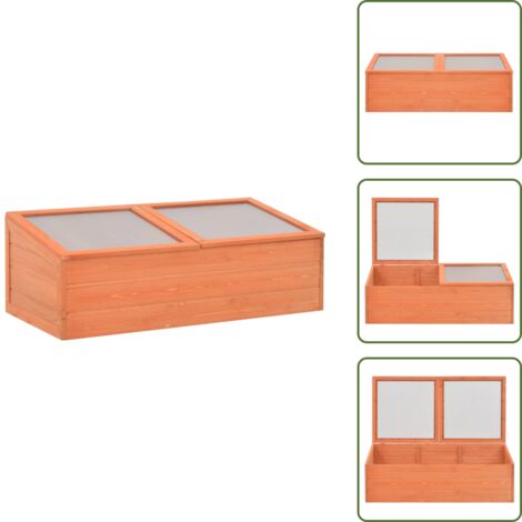 The Living Store Serra in Legno 100x50x34 cm - Serra in legno