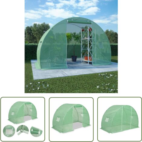 The Living Store Serre 4,5 m² 300x150x200 cm - Serre De Jardin - Abri Jardin - Tunnel De Culture - Protection Plantes - Serriculture
