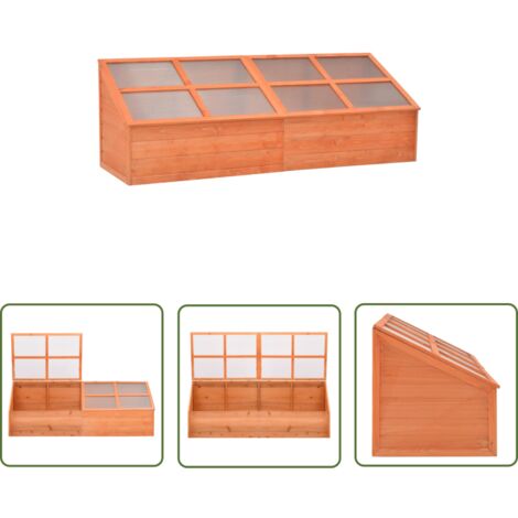 The Living Store Serre Bois 180x57x62 cm - Serre De Jardin - Serre Bois - Abri Jardin - Tunnel De Jardin - Protection Plantes