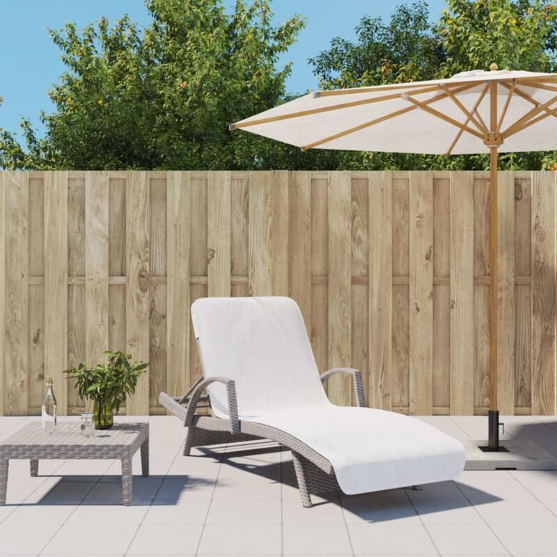 Serviettes de plage 2 pcs blanc 75x200 cm tissu 400 gsm The Living Store Blanc