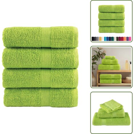 The Living Store Serviettes d'invité de qualité supérieure SOLUND 4 pcs - Serviette de bain