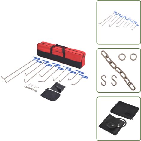 The Living Store Set 16 pz Rimozione Ammaccature senza Verniciatura Acciaio Inox - Ammaccature auto