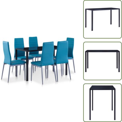 The Living Store Set da Pranzo 7 pz Blu - Tavolo da pranzo