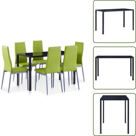 The Living Store Set da Pranzo 7 pz Verde - Tavolo da pranzo