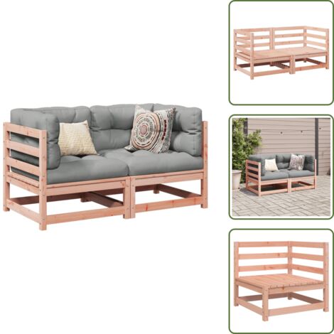 The Living Store Set Divani da Giardino 2 pz in Legno Massello Abete Douglas - Sedute da esterno