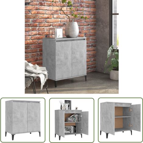 NVEES The Living Store Sideboard Betongrau 60x35x70 cm Holzwerkstoff - Sideboards