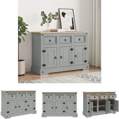 The Living Store Sideboard Corona 112x43x78 cm Massivholz Mexikanische Kiefer - Sideboards