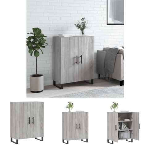 The Living Store - Sideboard Grau Sonoma 69,5x34x90 cm Holzwerkstoff