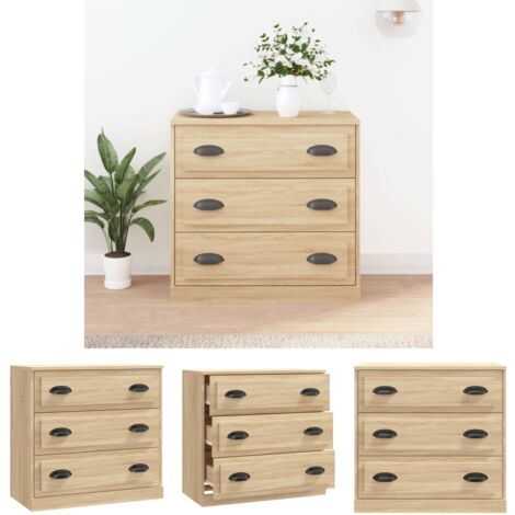 The Living Store Sideboard Sonoma-Eiche 70x35,5x67,5 cm Holzwerkstoff - Sideboards