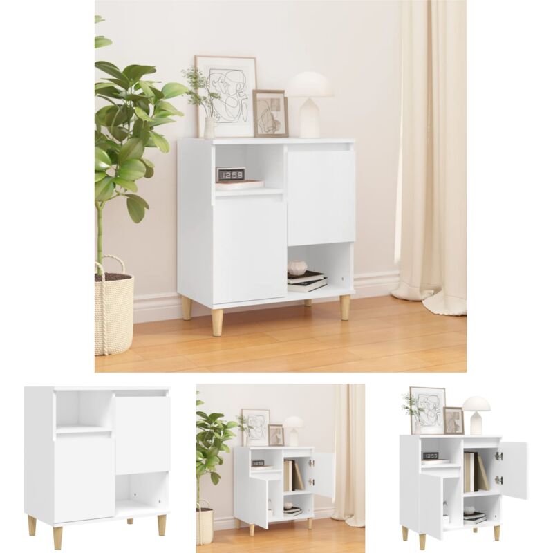 The Living Store Weiß - Vidaxl Sideboard Weiß 60x35x70 Cm Holzwerkstoff - Holzwerkstoff