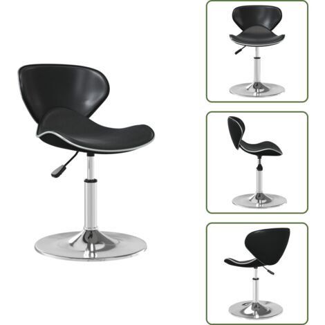 The Living Store Silla de comedor cuero sintético negra - Cuero sintético