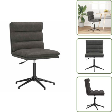 The Living Store Silla de comedor de cuero sintético negra - Cuero sintético