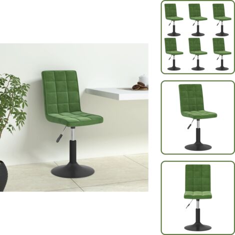 The Living Store Sillas de comedor giratorias 6 unidades terciopelo verde oscuro - Sillas de comedor