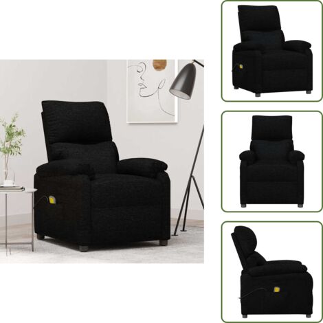 The Living Store Sillón de masaje de tela negro - Masaje