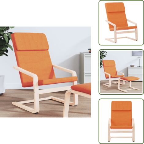The Living Store Sillón de relax de tela amarillo oscuro - Sillón de relax