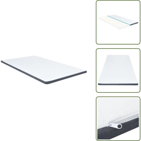 The Living Store Sobrecolchón para cama box spring 200x120x5 cm suavidad media - Sobrecolchón para cama