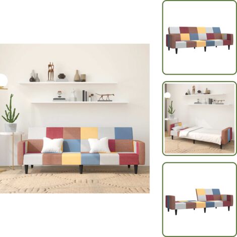 The Living Store Sofá cama de 2 plazas tela - Sofá cama de 2 plazas