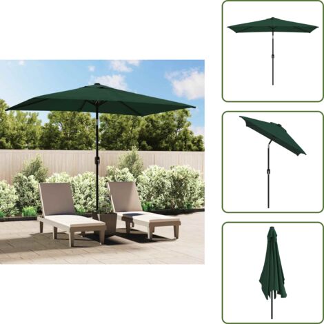 The Living Store Sombrilla rectangular verde 200x300 cm - Sombrilla rectangular